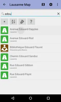 Lausanne Map android App screenshot 1